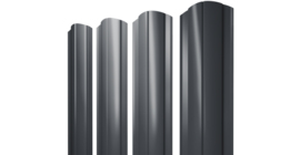 Штакетник Круглый фигурный 0.5 Satin RAL 7024 мокрый асфальт