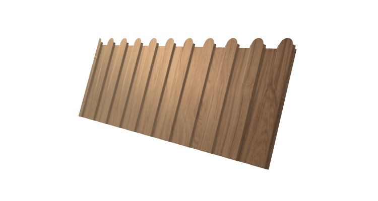 Профнастил С8А фигурный 0,45 Print Elite Honey Wood TwinColor