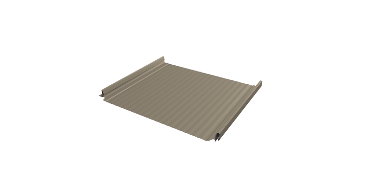 Кликфальц Pro Gofr Grand Line 0,45 PE с пленкой на замках RAL 1015 светлая слоновая кость