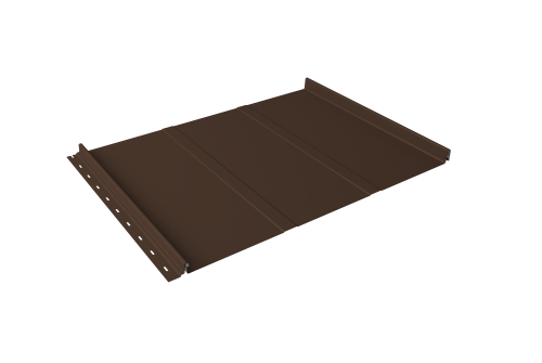 Кликфальц Line Grand Line 0.5 GreenCoat Pural BT с пленкой на замках RR 887 шоколадно-коричневый (RAL 8017 шоколад)