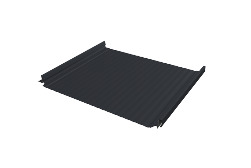 Кликфальц Pro Gofr Grand Line 0,45 Drap ST с пленкой на замках RAL 7024 мокрый асфальт