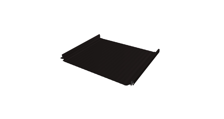 Кликфальц Pro Gofr Grand Line 0,45 Drap TX с пленкой на замках RAL 9005 черный