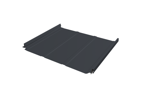 Кликфальц Pro Line Grand Line 0,5 PurPro с пленкой на замках RAL 7024 мокрый асфальт