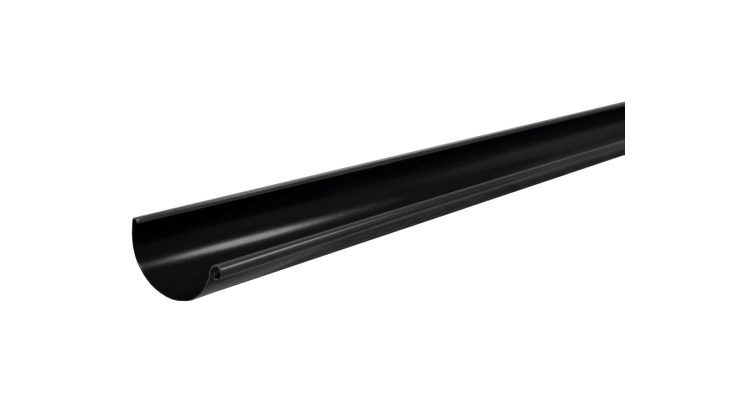 Желоб полукруглый 125 мм, 3 м, Matt RAL 9005 черный