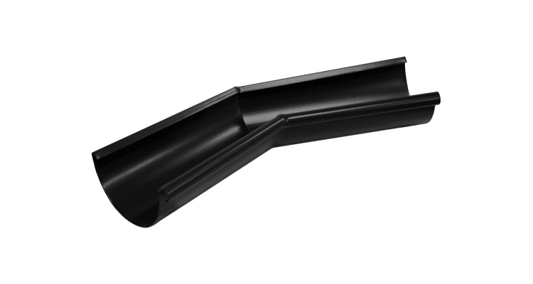 Угол желоба внутренний 135 гр 125 мм Мatt RAL 9005 черный