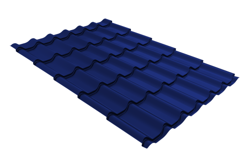 Металлочерепица классик Grand Line 0,45 PE RAL 5002 ультрамариново-синий