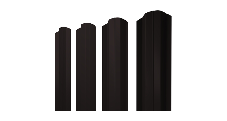Штакетник М-образный В фигурный 0,45 Drap TX RAL 9005 черный