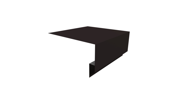 Планка околооконная сложная Блок-хаус new 200х75х27 0,5 Drap RAL 9005 черный (2м)