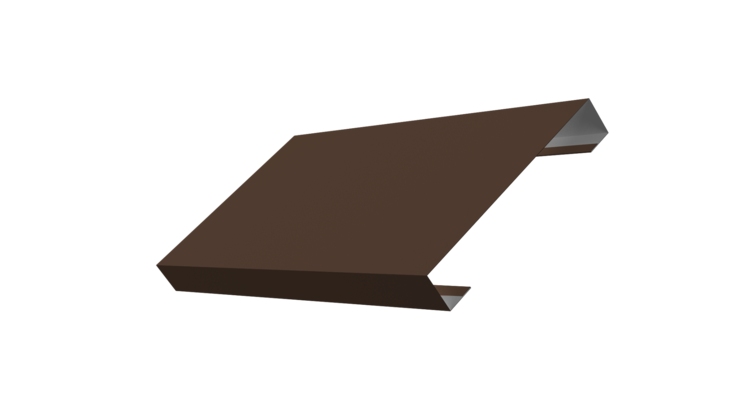 Ламель лицевая 125 забора жалюзи Texas 0.5 PurPro с пленкой RAL 8017 шоколад