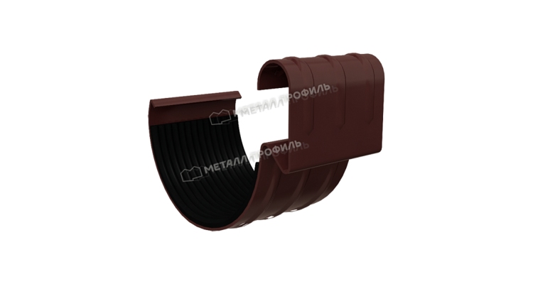 Соединитель желоба Металл Профиль GRANDSYSTEM D125 RAL 8017