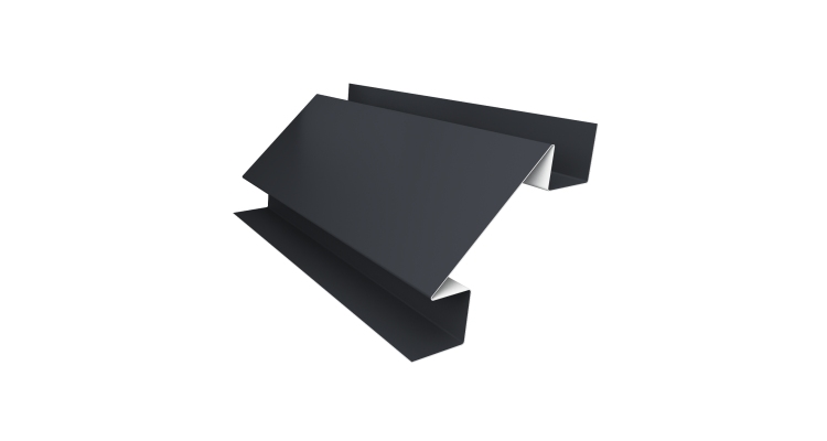 Планка угла внутреннего сложного Экобрус Grand Line 0,5 Satin Matt RAL 7024 мокрый асфальт (3м)