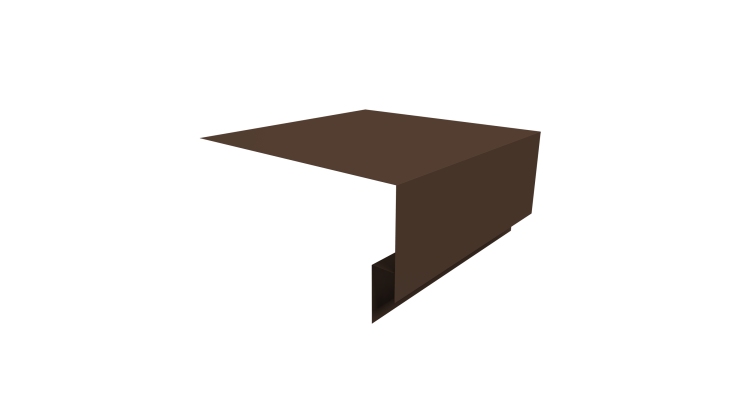 Планка околооконная сложная Экобрус Grand Line 200х75х25 0,45 Drap TwinColor RAL 8017 шоколад (3м)