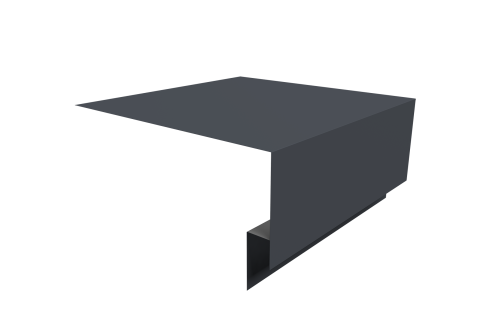 Планка околооконная сложная Экобрус Grand Line 250х75х25 0,5 Satin Matt RAL 7024 мокрый асфальт (3м)