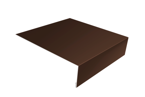 Планка лобовая/околооконная простая 190х50 0,5 Satin с пленкой RAL 8017 шоколад (2м)