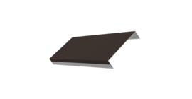 Ламель обратная 125 забора жалюзи Texas стартовая/финишная для калиток и ворот 0,5 Rooftop Бархат с пленкой RR 32 темно-коричневый