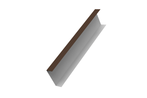 Декоративная накладка на столб универсальная 60х60 для забора жалюзи 0,45 PE RAL 8017 шоколад (2м)