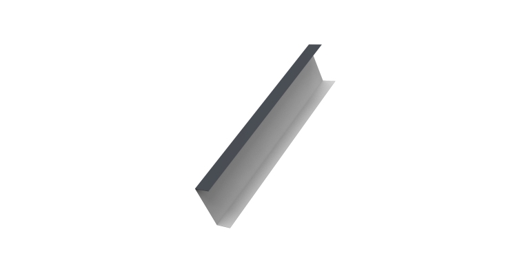 Декоративная накладка на столб универсальная 62х55 для забора жалюзи 0,5 Drap TX RAL 7024 мокрый асфальт (2м)