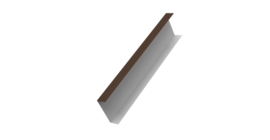 Декоративная накладка на столб универсальная 62х55 для забора жалюзи 0,5 Atlas X RAL 8017 шоколад (2м)