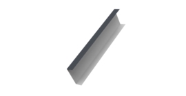 Декоративная накладка на столб универсальная 80х80 для забора жалюзи 0,45 Drap RAL 7024 мокрый асфальт (2м)