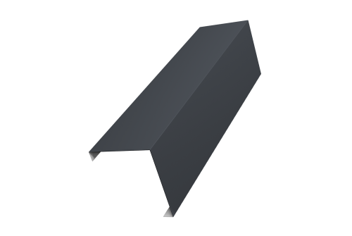 Декоративная накладка на столб универсальная угловая 60х60 для забора жалюзи 0,7 PE RAL 7024 мокрый асфальт (1,8м)