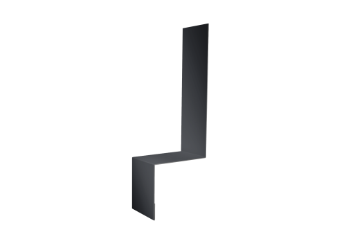 Планка примыкание боковое фальц Grand Line 0,5 Drap TX RAL 7024 мокрый асфальт (3м)