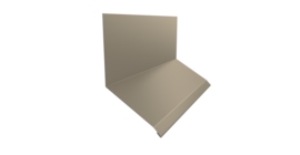 Планка примыкание верхнее к стене фальц Grand Line 150х130х20 0,45 PE с пленкой RAL 1015 светлая слоновая кость (2м)