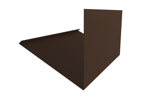 Планка примыкание верхнее к трубе фальц 0,45 Drap TwinColor RAL 8017 шоколад (2м)