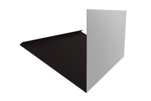 Планка примыкание верхнее к трубе фальц 0,5 Drap RAL 9005 черный (3м)