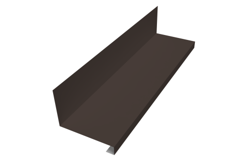 Планка примыкание нижнее к трубе фальц 0,45 Drap TX RR 32 темно-коричневый (3м)