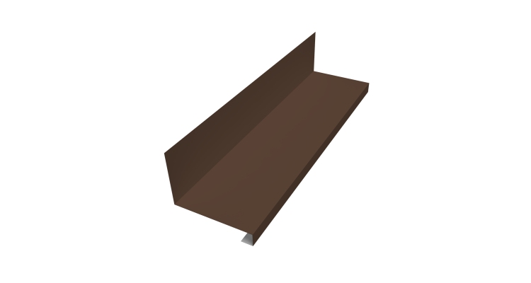 Планка примыкание нижнее к трубе фальц 0,45 Drap TR RAL 8017 шоколад (2м)