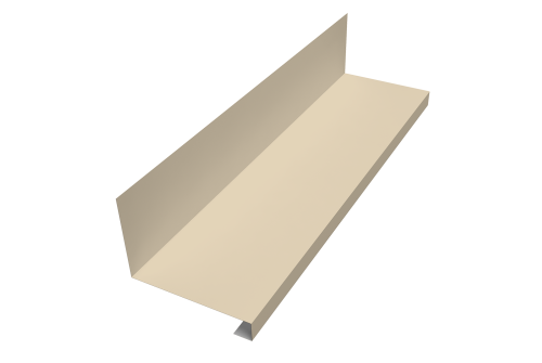 Планка примыкание нижнее к трубе для Кликфальц Pro 0,45 Drap TX RAL 1015 светлая слоновая кость (3м)