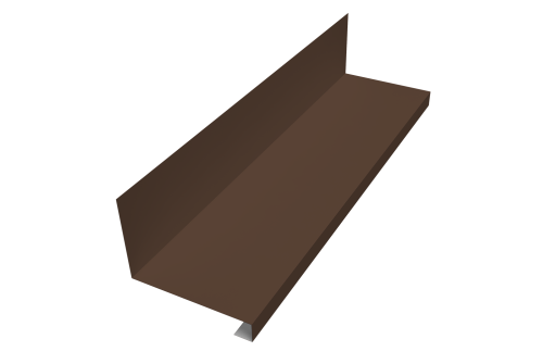 Планка примыкание нижнее к трубе для Кликфальц Pro 0,45 Drap TX RAL 8017 шоколад (3м)