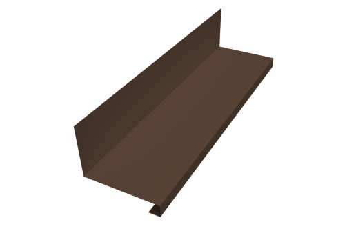 Планка примыкание нижнее к трубе для Кликфальц Pro 0,45 Drap TwinColor RAL 8017 шоколад (3м)
