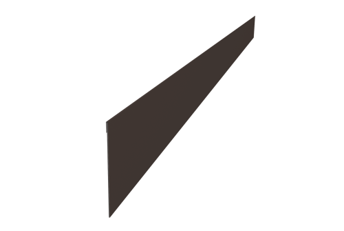 Ламель забора жалюзи Palermo стартовая/финишная для калиток и ворот 0,5 Satin Matt TX RR 32 темно-коричневый