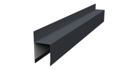 Планка опорная составная внешняя для забора жалюзи Palermo 0,45 Drap TX RAL 7024 мокрый асфальт (1,8м)