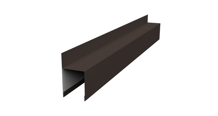 Планка опорная составная внешняя для забора жалюзи Palermo 0,45 Drap RR 32 темно-коричневый (1,8м)