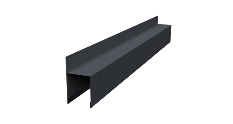 Планка опорная составная внешняя Palermo 0,45 Drap-double TX RAL 7024 мокрый асфальт (2м)