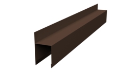 Планка опорная составная внешняя для забора жалюзи Palermo 0,45 Drap TwinColor RAL 8017 шоколад (2м)