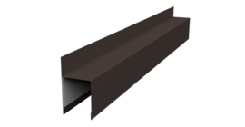Планка опорная составная внешняя для забора жалюзи Palermo 0,5 Satin Matt RR 32 темно-коричневый (2м)