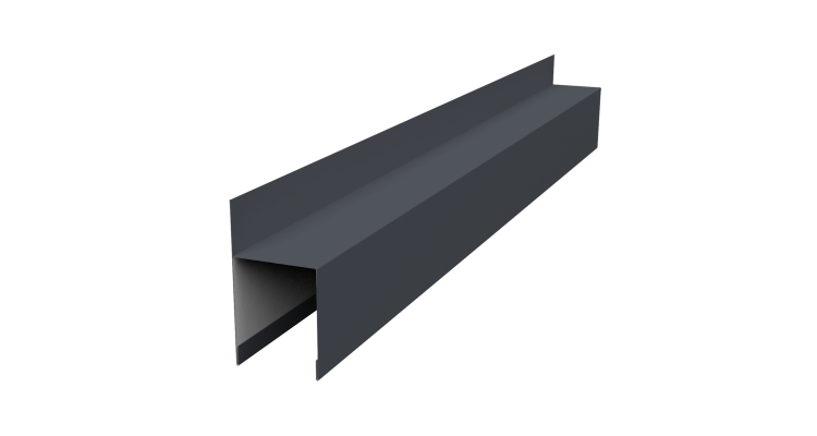 Планка опорная составная внешняя для забора жалюзи Palermo 0,5 Drap TX RAL 7024 мокрый асфальт (2,5м)