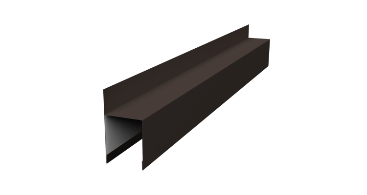 Планка опорная составная внешняя для забора жалюзи Palermo 0,45 Drap TR RR 32 темно-коричневый (2,5м)