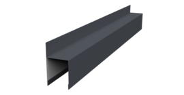 Планка опорная составная внешняя для забора жалюзи Palermo 0,5 Satin Matt TX RAL 7024 мокрый асфальт (3м)