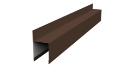 Планка опорная составная внешняя для забора жалюзи Palermo 0,5 Satin RAL 8017 шоколад (3м)