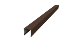 Планка вертикальная лицевая для забора жалюзи Palermo 0,5 PurLite Matt RAL 8017 шоколад (1,8м)