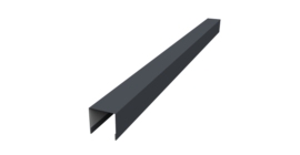 Планка вертикальная лицевая для забора жалюзи Palermo 0,5 PurLite Matt RAL 7024 мокрый асфальт (1,8м)