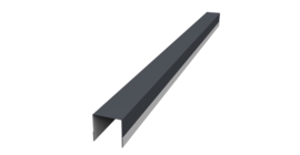 Планка вертикальная обратная для забора жалюзи Palermo 0,45 Drap ST RAL 7024 мокрый асфальт (2,5м)