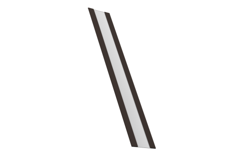 Крепежная планка жалюзи Milan, Milan Slim, Tokyo 0,5 Satin RR 32 темно-коричневый (2,5м)