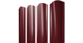 Штакетник Круглый фигурный 0,45 PE RAL 3005 красное вино