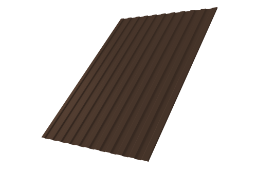 Профнастил С8А GL 0,5 GreenCoat Pural BT RR 887 шоколадно-коричневый (RAL 8017 шоколад)